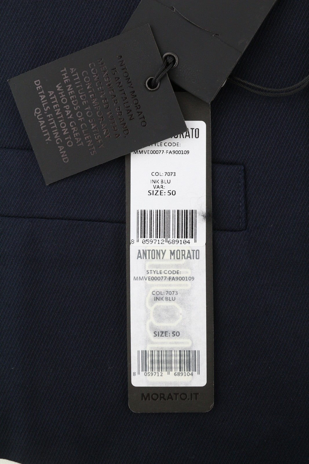 ANTONY MORATO Men Waistcoat L Dark Blue Double-Breasted Lined Vest