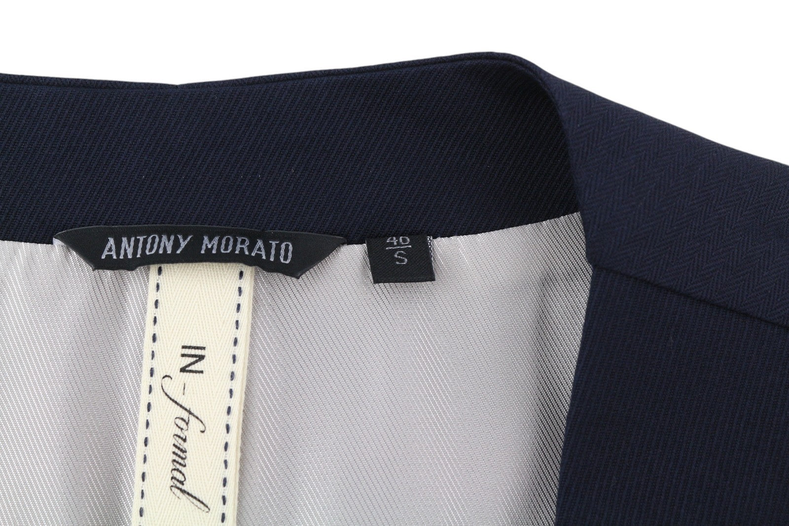 ANTONY MORATO Men Waistcoat S Dark Blue Double-Breasted Lined Vest