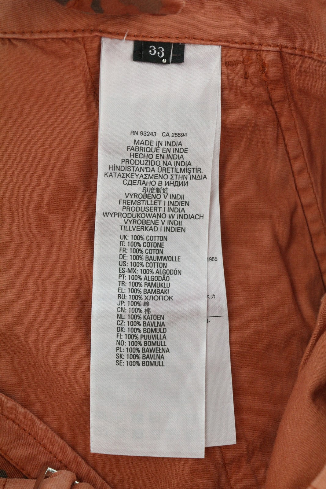 DIESEL P-Atlan-Pat Men Trousers W33 Orange Camo Cargo Multi Pocket RRP295