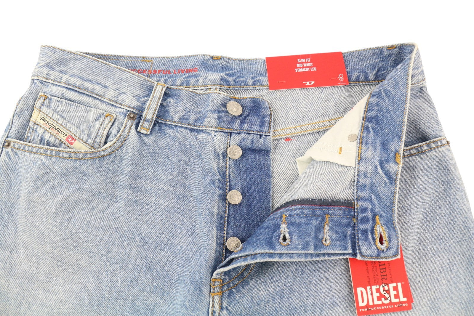 DIESEL 1995 D-Sark 09I29 Men Jeans W29/L30 Blue Slim Straight Mid Waist RRP246