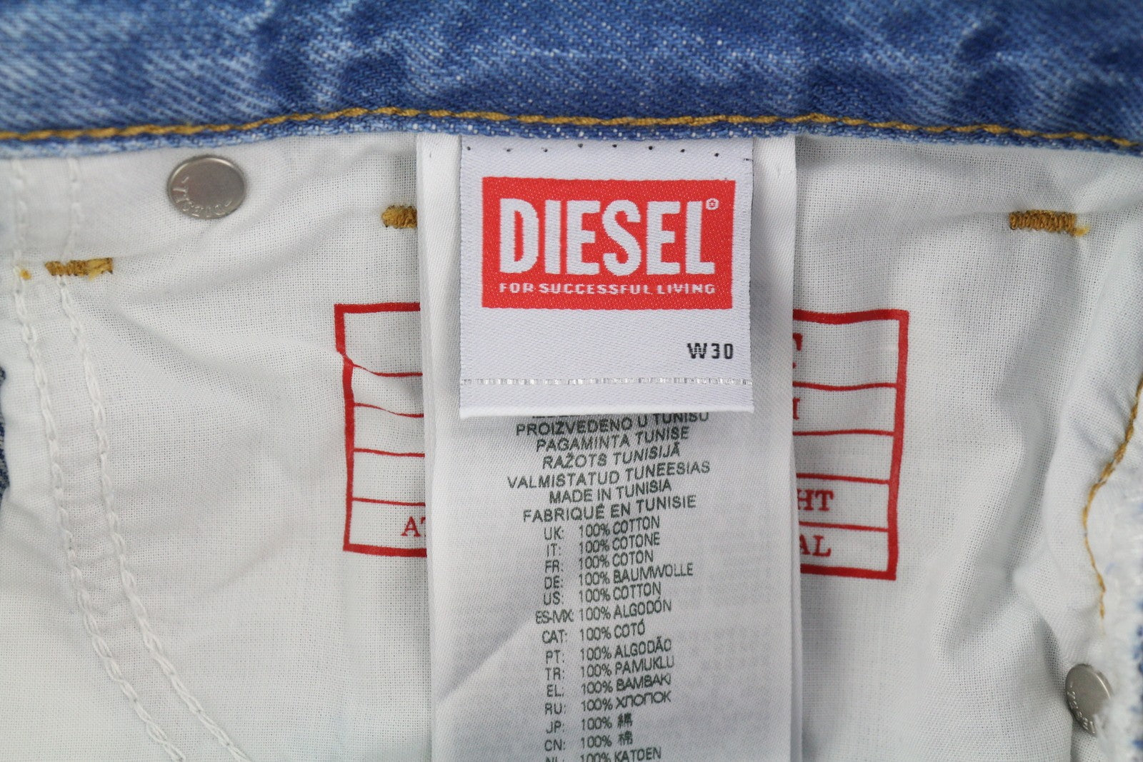 DIESEL 1995 D-Sark 09I29 Men Jeans W30/L30 Blue Slim Straight Mid Waist RRP246