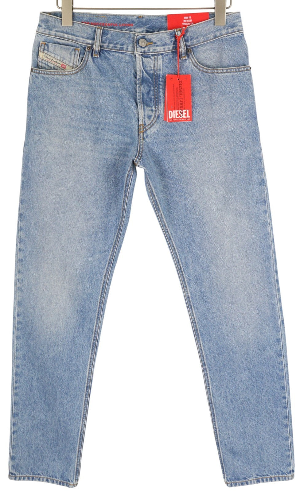 DIESEL 1995 D-Sark 09I29 Men Jeans W31/L32 Blue Slim Straight Washed RRP246