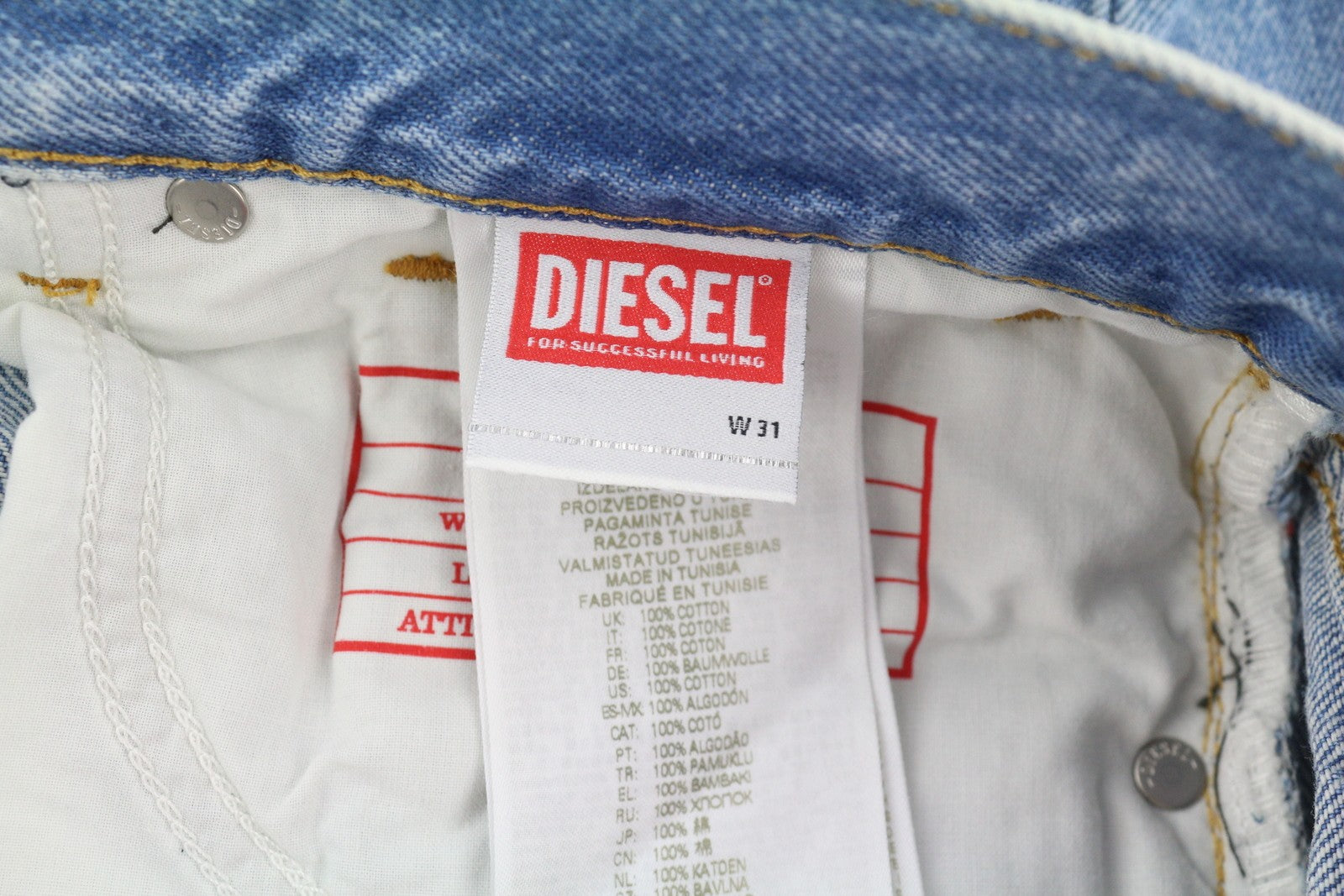 DIESEL 1995 D-Sark 09I29 Men Jeans W31/L32 Blue Slim Straight Washed RRP246