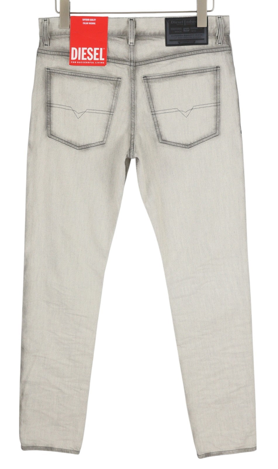 DIESEL 1995 09C86 Men Jeans W31/L32 Grey Faded Slim Straight Button RRP195