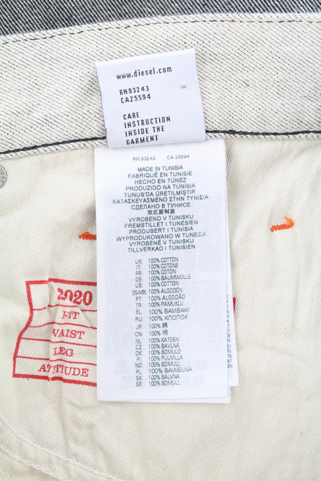 DIESEL 2020 D-Viker-SP4 Men Jeans W31/L32 Blue Black Straight Button Fly