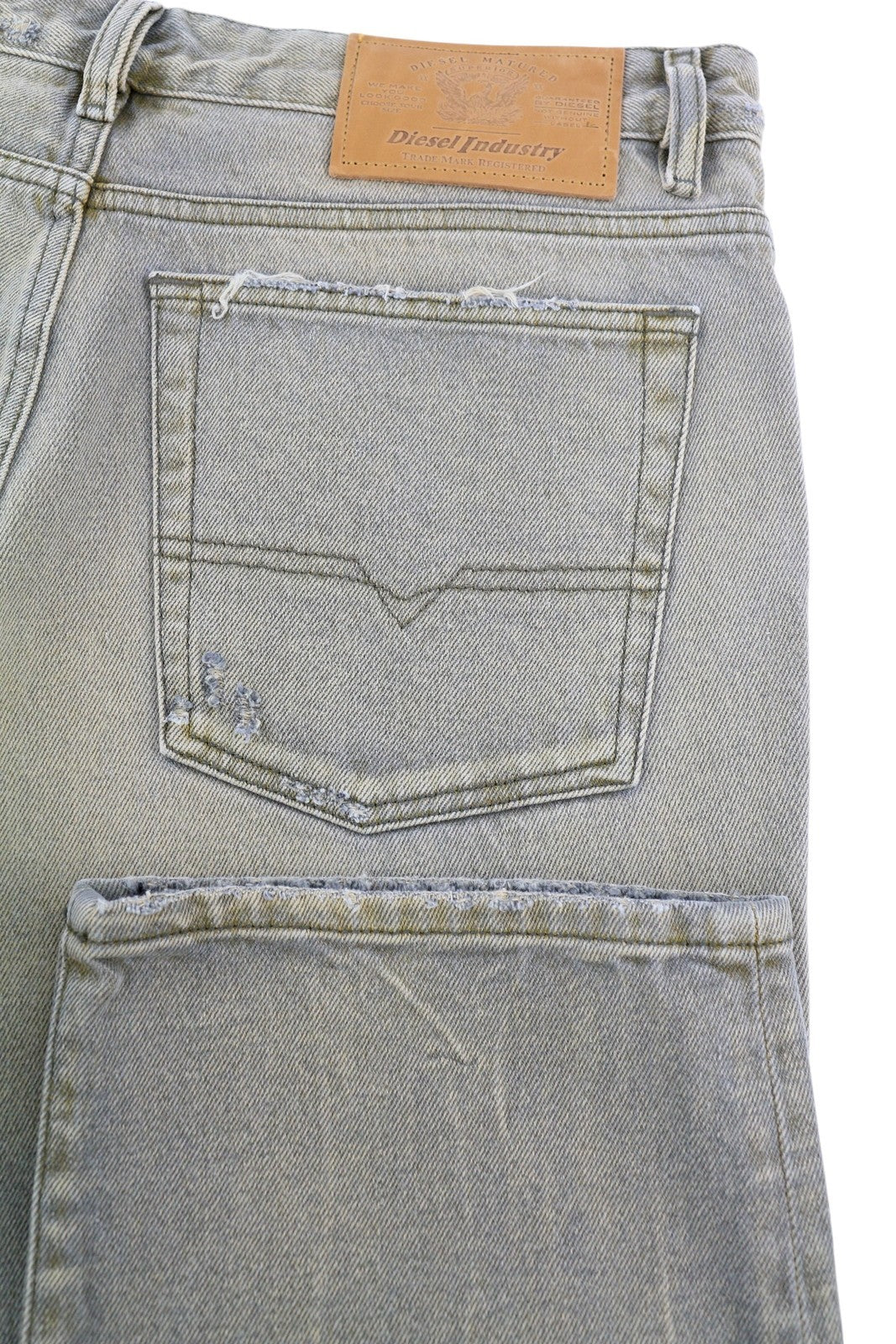 DIESEL 1955 09D87 Men Jeans W34/L30 Blue Aged Regular Straight High Waist