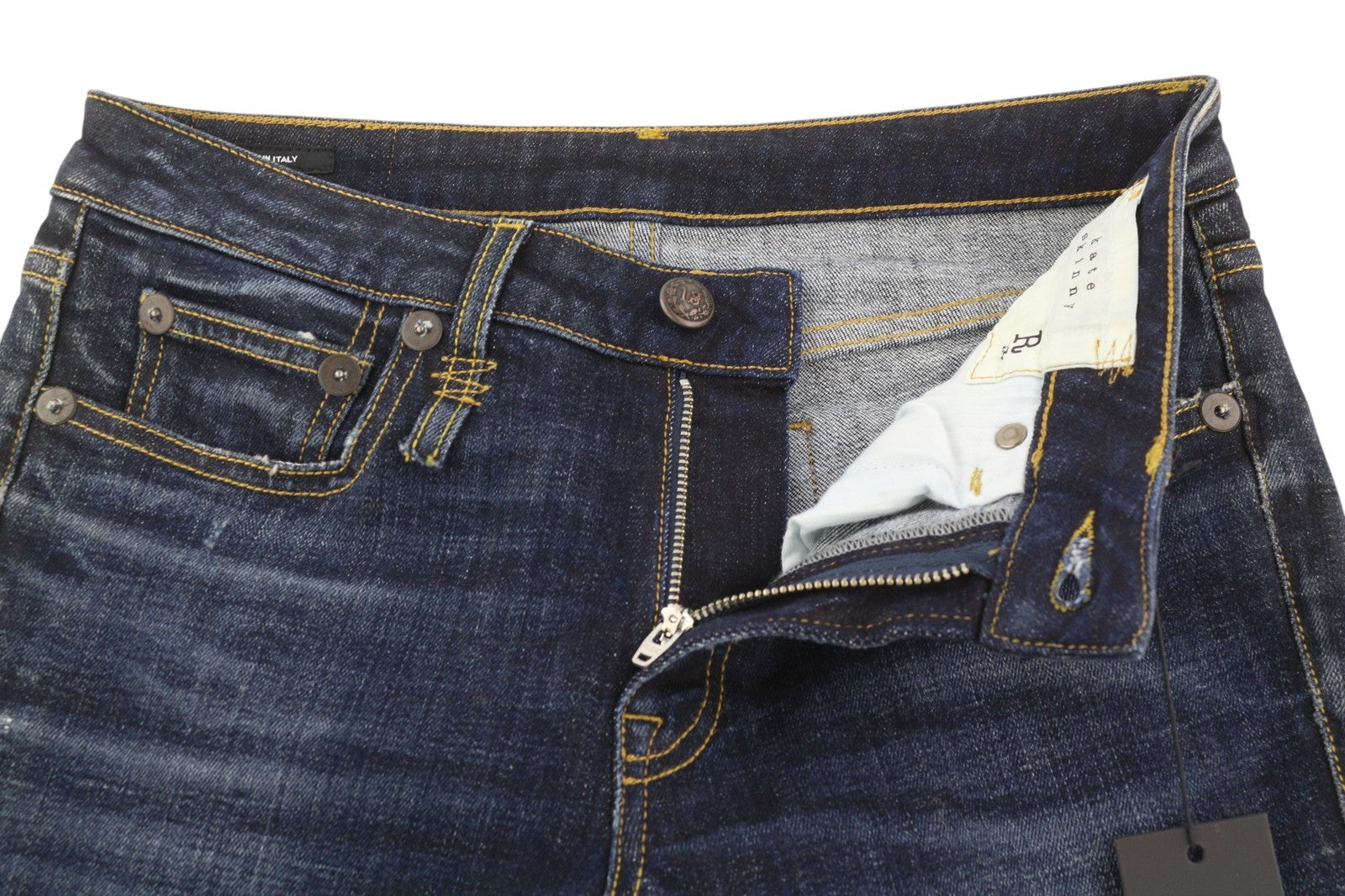 R13 Kate Women Jeans 27 Howell Indigo Skinny Cuff Cropped