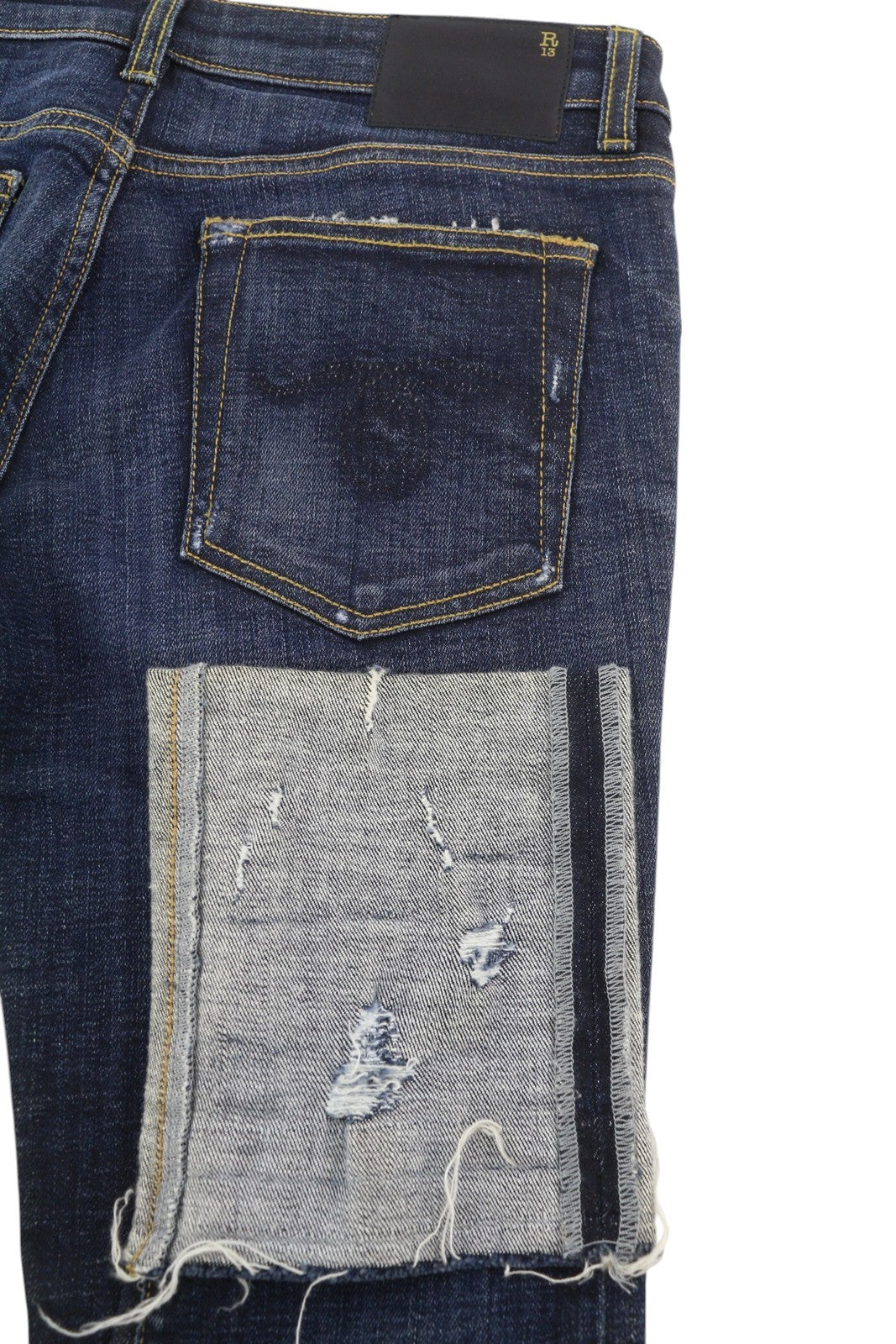 R13 Kate Women Jeans 27 Howell Indigo Skinny Cuff Cropped