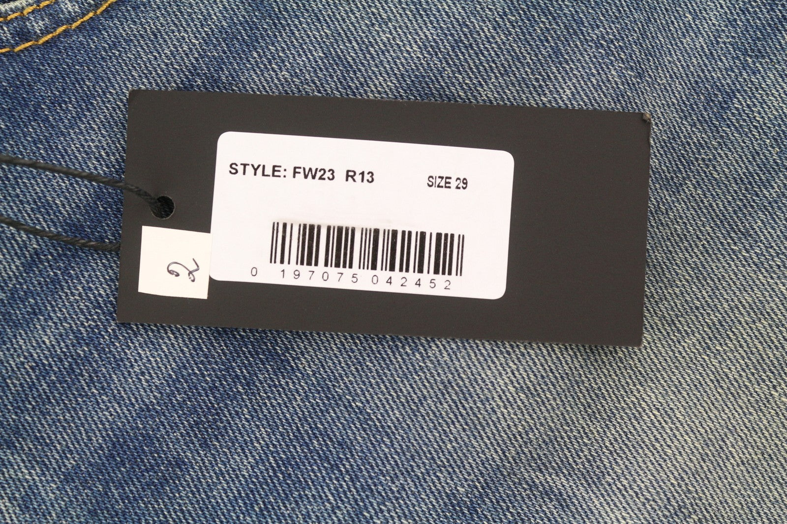 R13 Kick Women Jeans 29 Kelly Stretch Cropped Flare Faded Blue RRP695