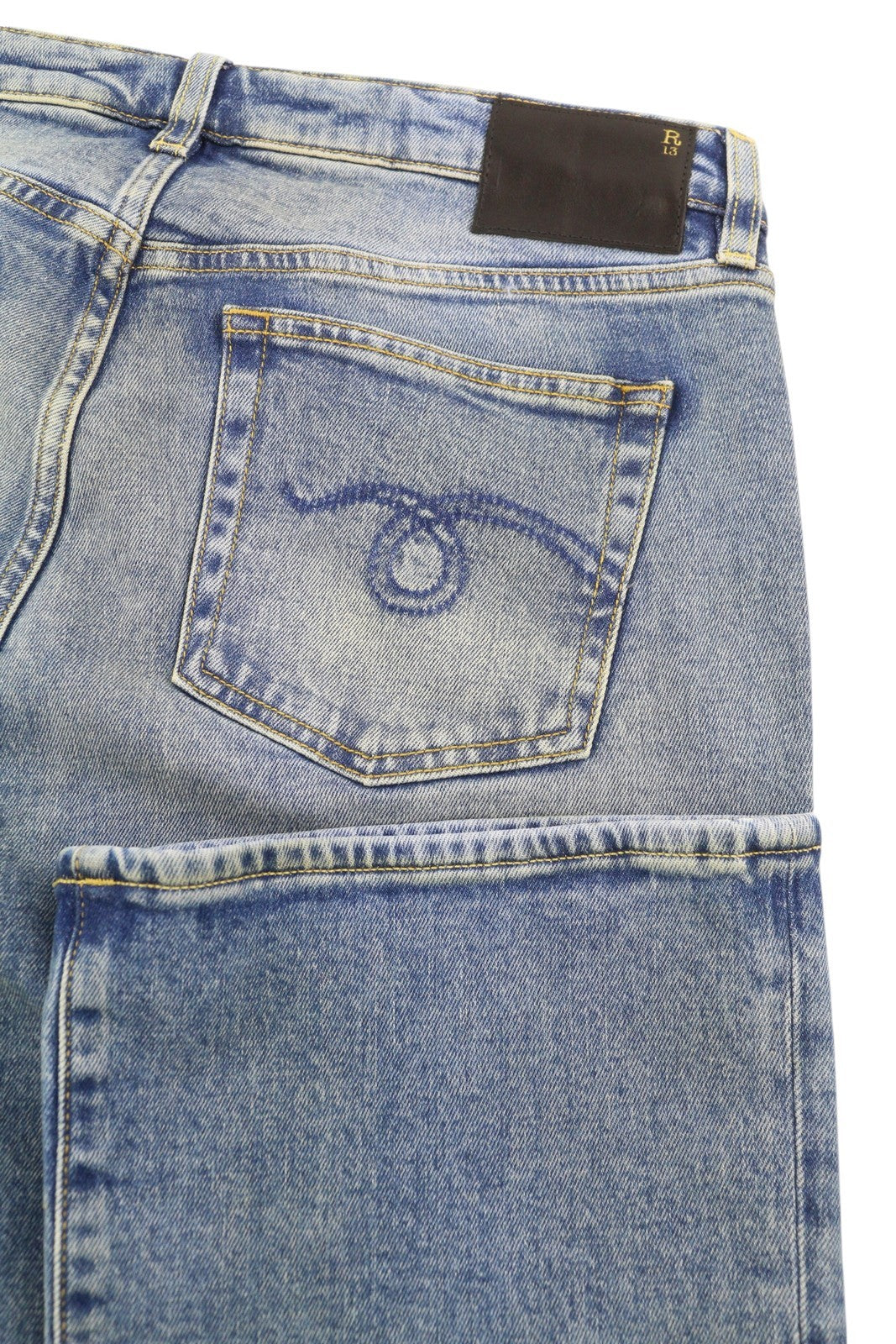 R13 Kick Women Jeans 31 Jasper Stretch Washed Ankle Faded RRP695