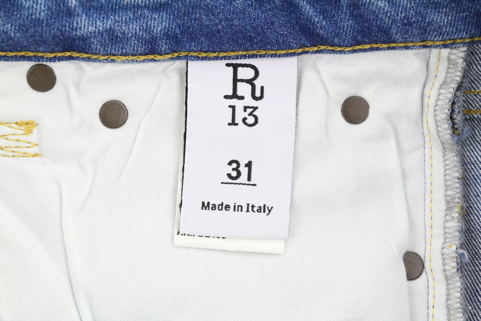 R13 Kick Women Jeans 31 Jasper Stretch Washed Ankle Faded RRP695