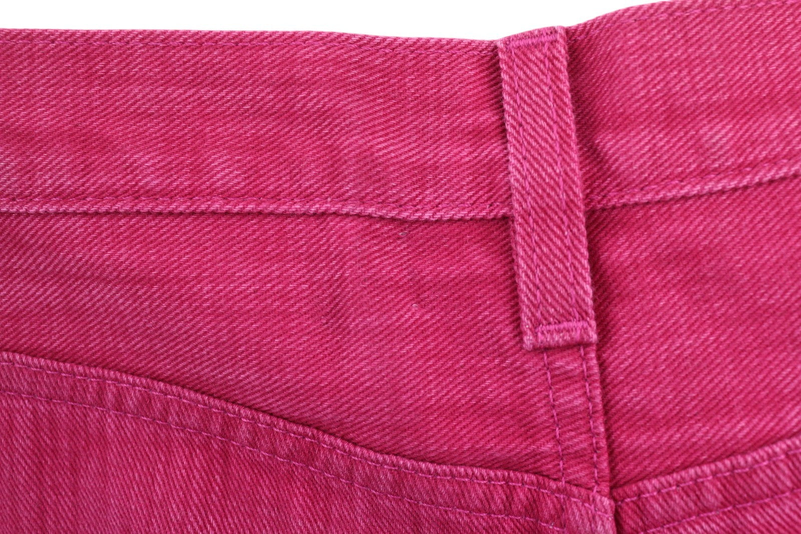 R13 Damon Pleated Women Jeans 27 Vivid Pink Flared Zip Logo RRP595