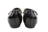 Black Leather Flats