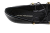 Black Leather Flats