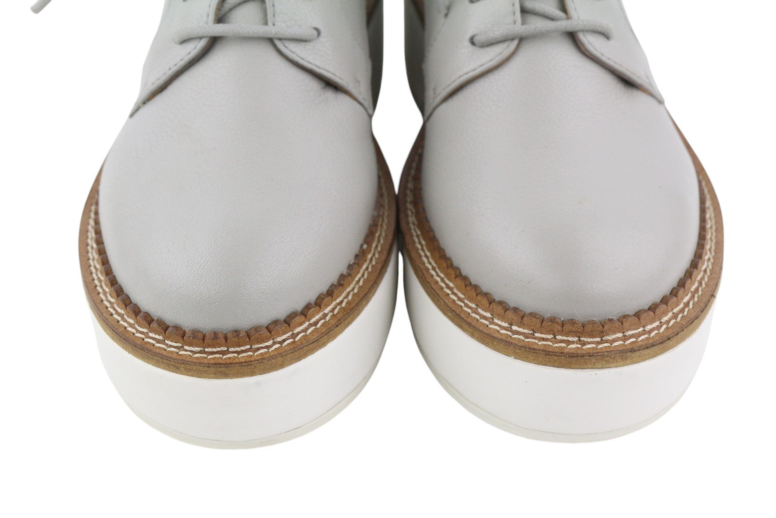 EMPORIO ARMANI X3C139 Women Shoes EU37 Grey Platform Oxford RRP226