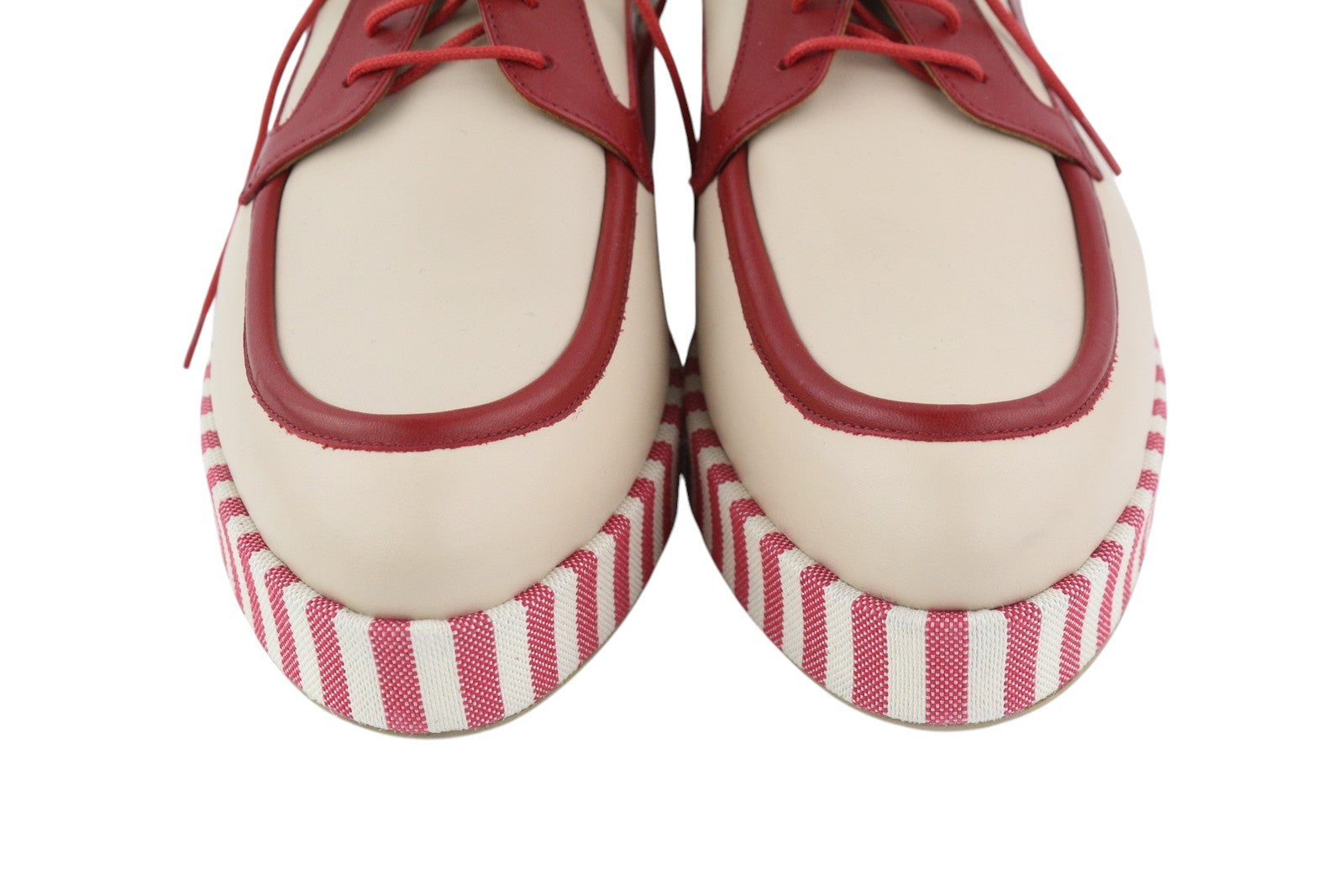 EMPORIO ARMANI X3C140 Women Shoes EU37 Beige Platform Lace Up