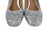 Silver Leather Heels