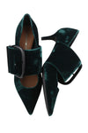 Green Other Fabric Heels