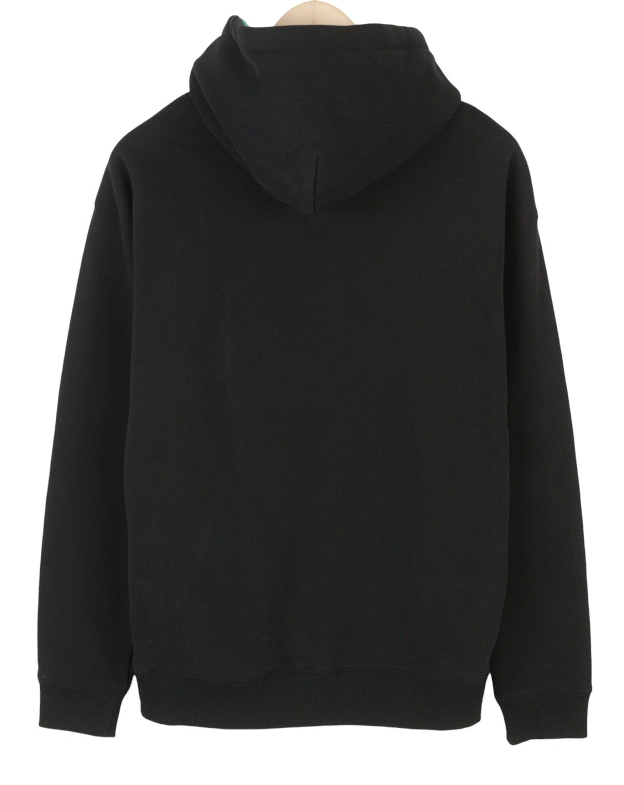 SCOTCH & SODA Men Hoodie M Black Cotton Embroidered Kangaroo Pocket Pull On