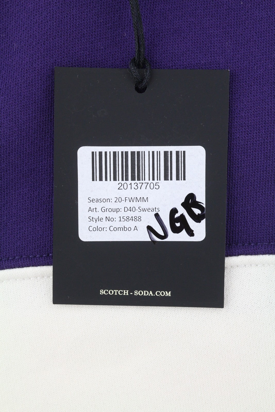 SCOTCH & SODA Men Sweatshirt L Striped Cotton Crew Neck Pull On