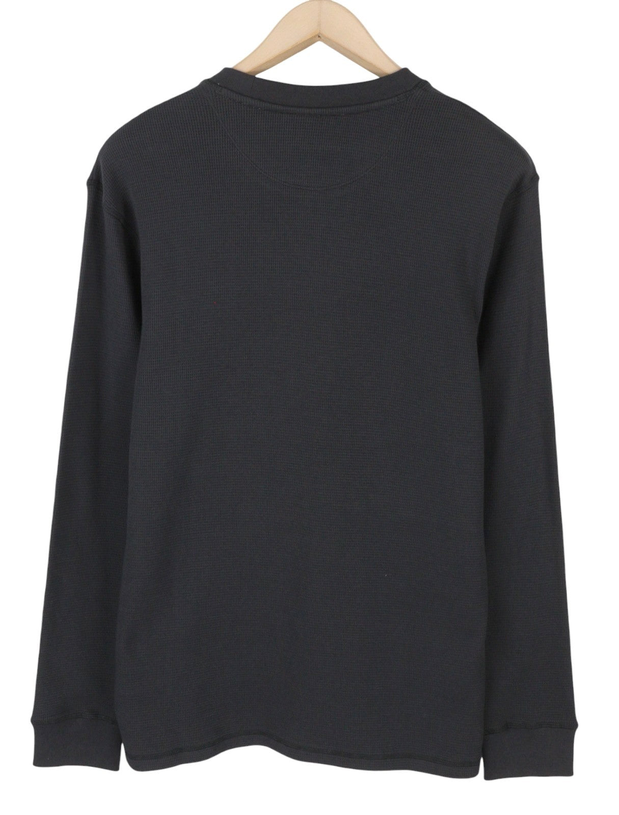 SCOTCH & SODA Men T-Shirt M Washed Black Textured Cotton Crew Neck Pull On