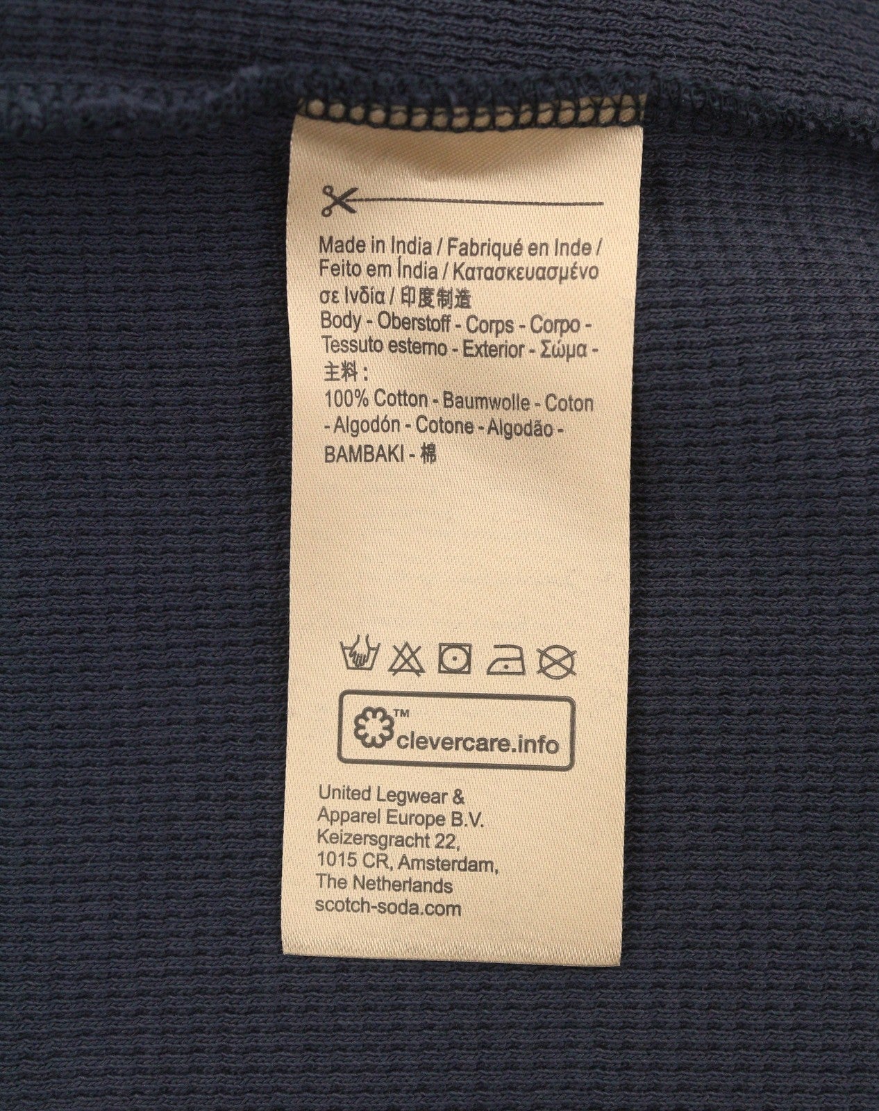 SCOTCH & SODA Men T-Shirt M Washed Black Textured Cotton Crew Neck Pull On