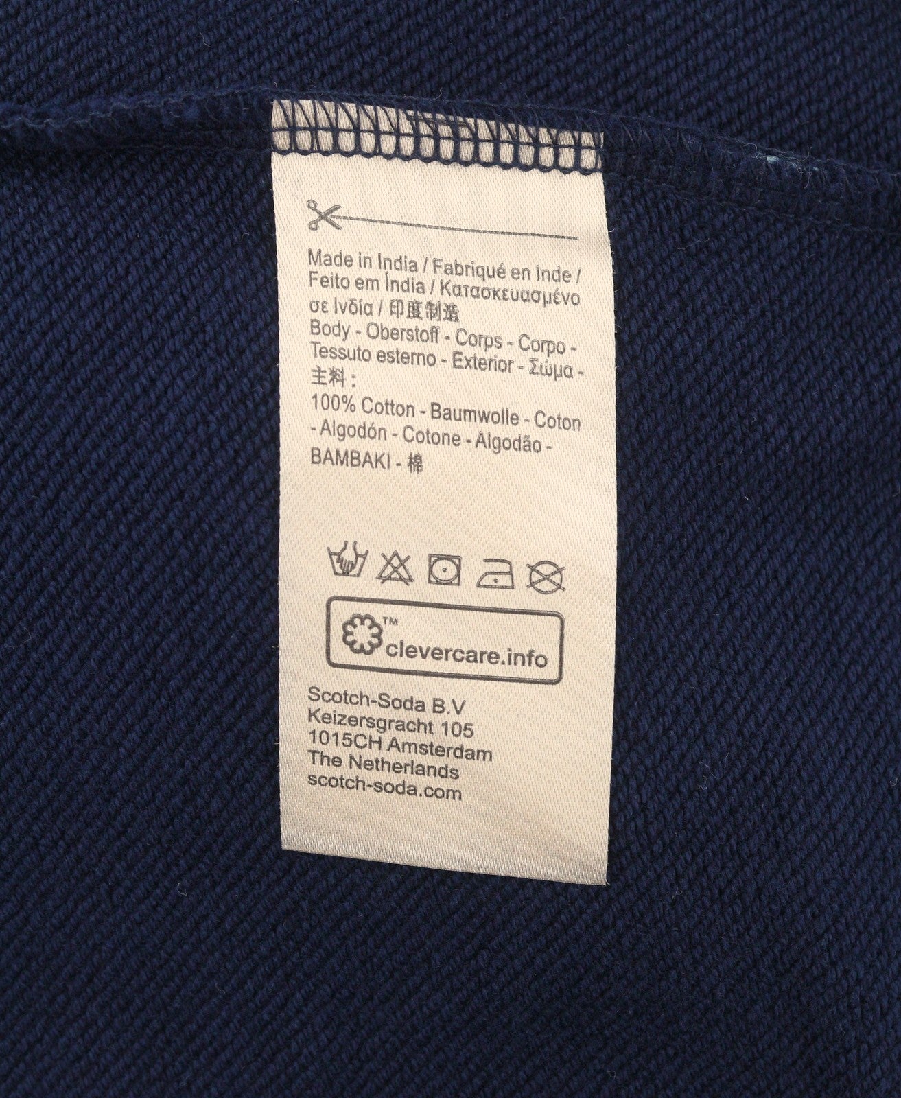 SCOTCH & SODA Men Sweatshirt M Dark Blue Crew Neck Pull On Long Sleeved