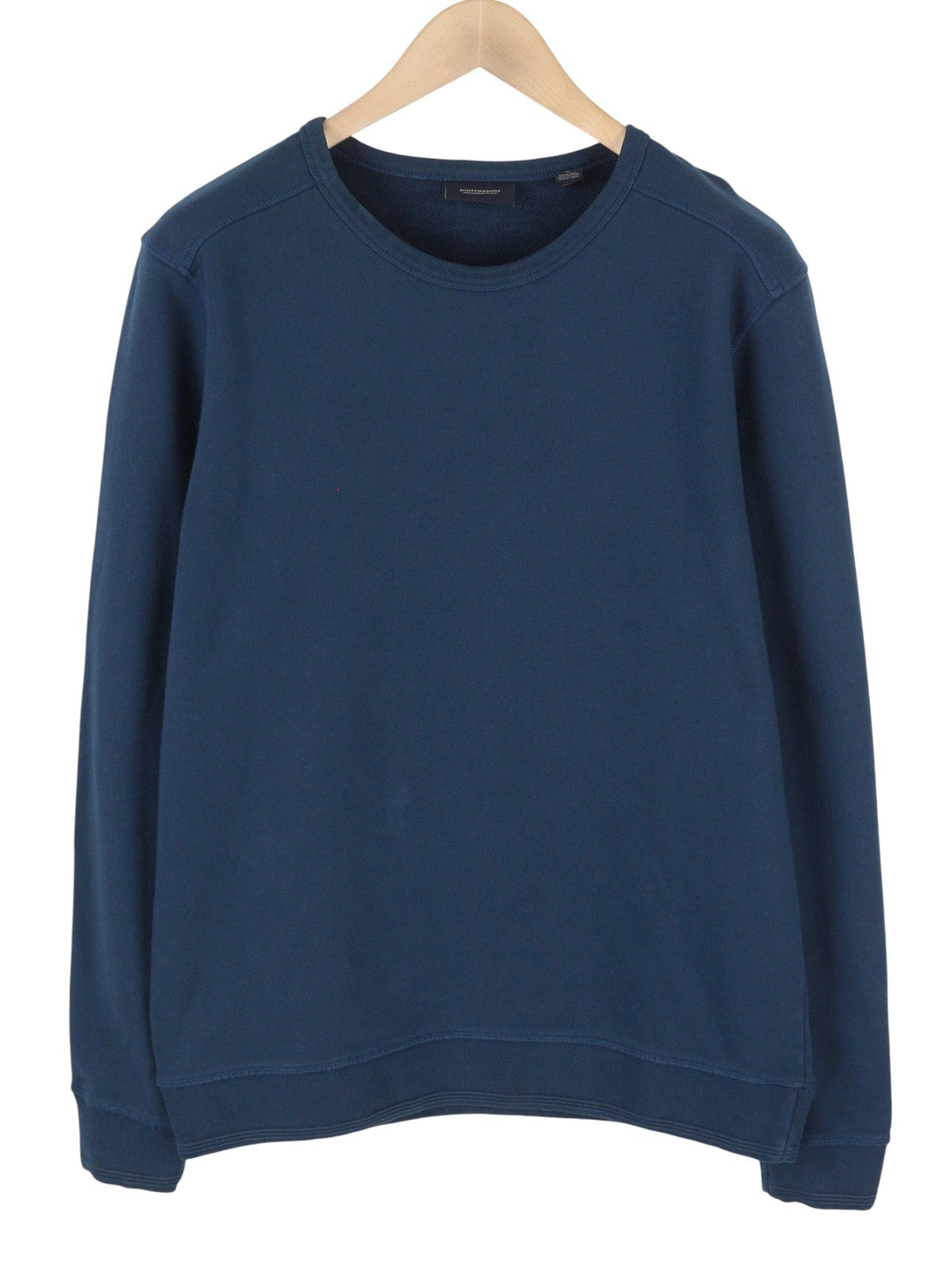 SCOTCH & SODA Men Sweatshirt L Dark Blue Crew Neck Pull On Long Sleeve
