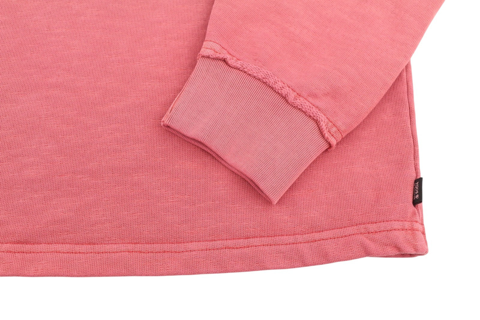 SCOTCH & SODA Men Sweatshirt L Dusty Red Faded Crew Neck Oversized Pull On