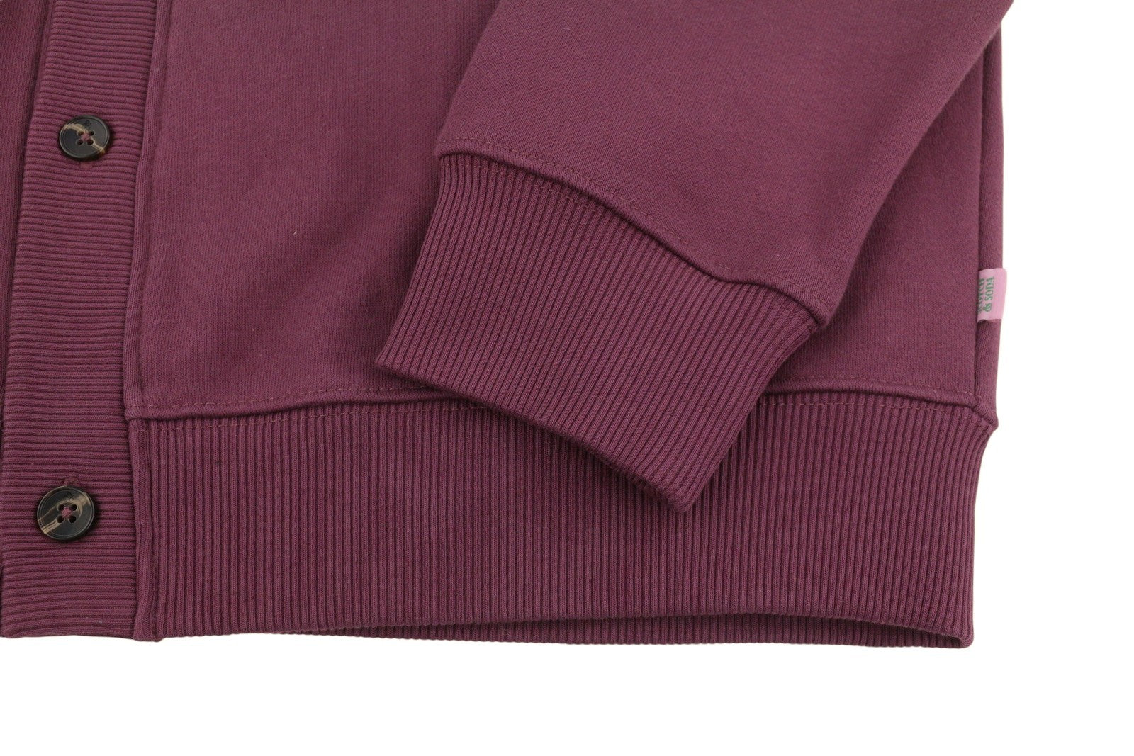 SCOTCH & SODA Men Sweatshirt M Burgundy Pockets Button-Up Oversized Cardigan