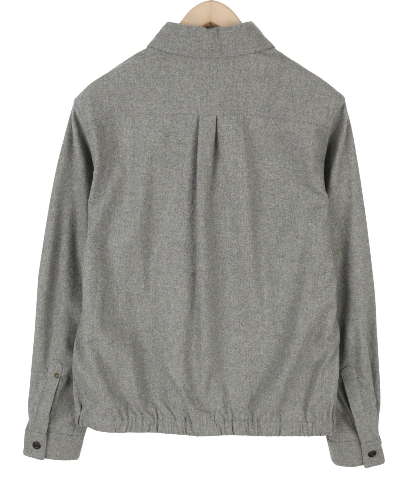 SCOTCH & SODA Men Jacket S Grey Melange Button-Up Spread Neck Lightweight