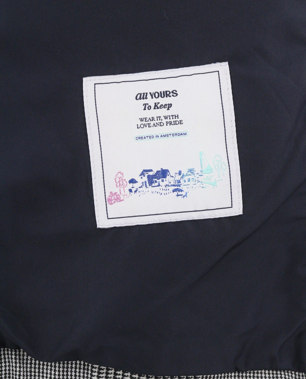 SCOTCH & SODA Men Waistcoat M Houndstooth Button-Up Notch Lapel Vest