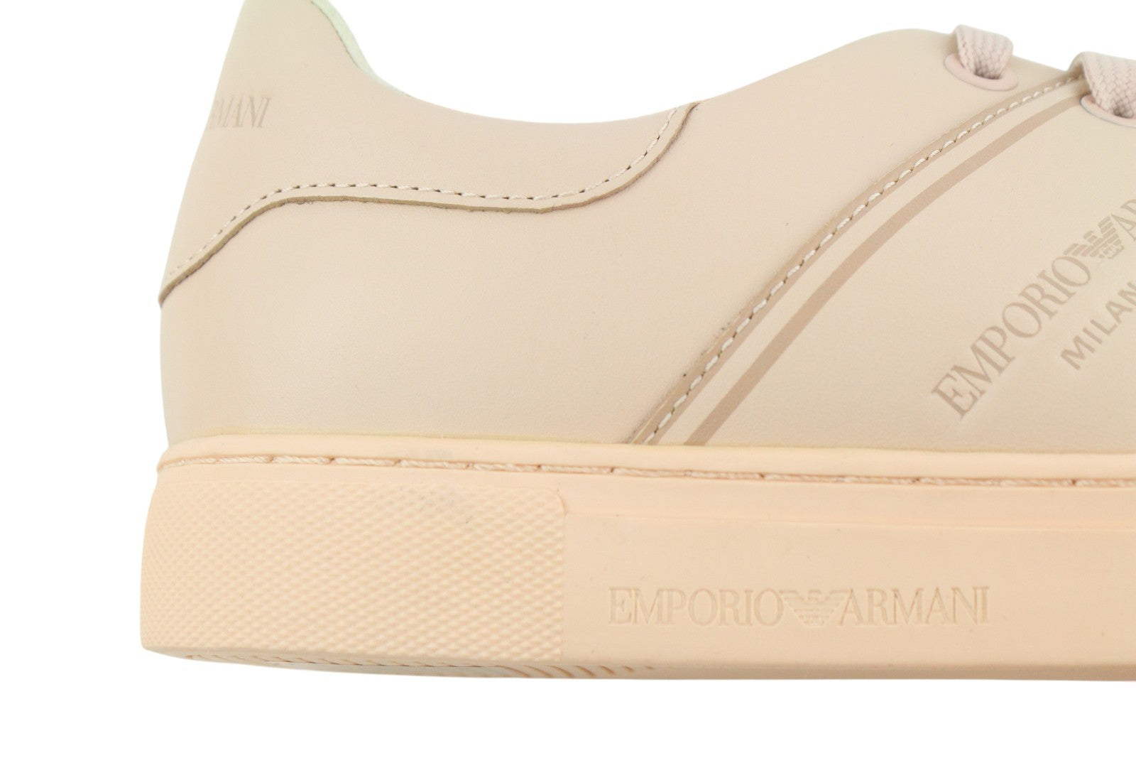 EMPORIO ARMANI X3X096 Women Sneakers EU37 Pink Leather Low Top RRP169