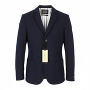 SCOTCH & SODA Men Blazer S Navy Blue Notch Half Lined 3 Buttons Single-Breasted