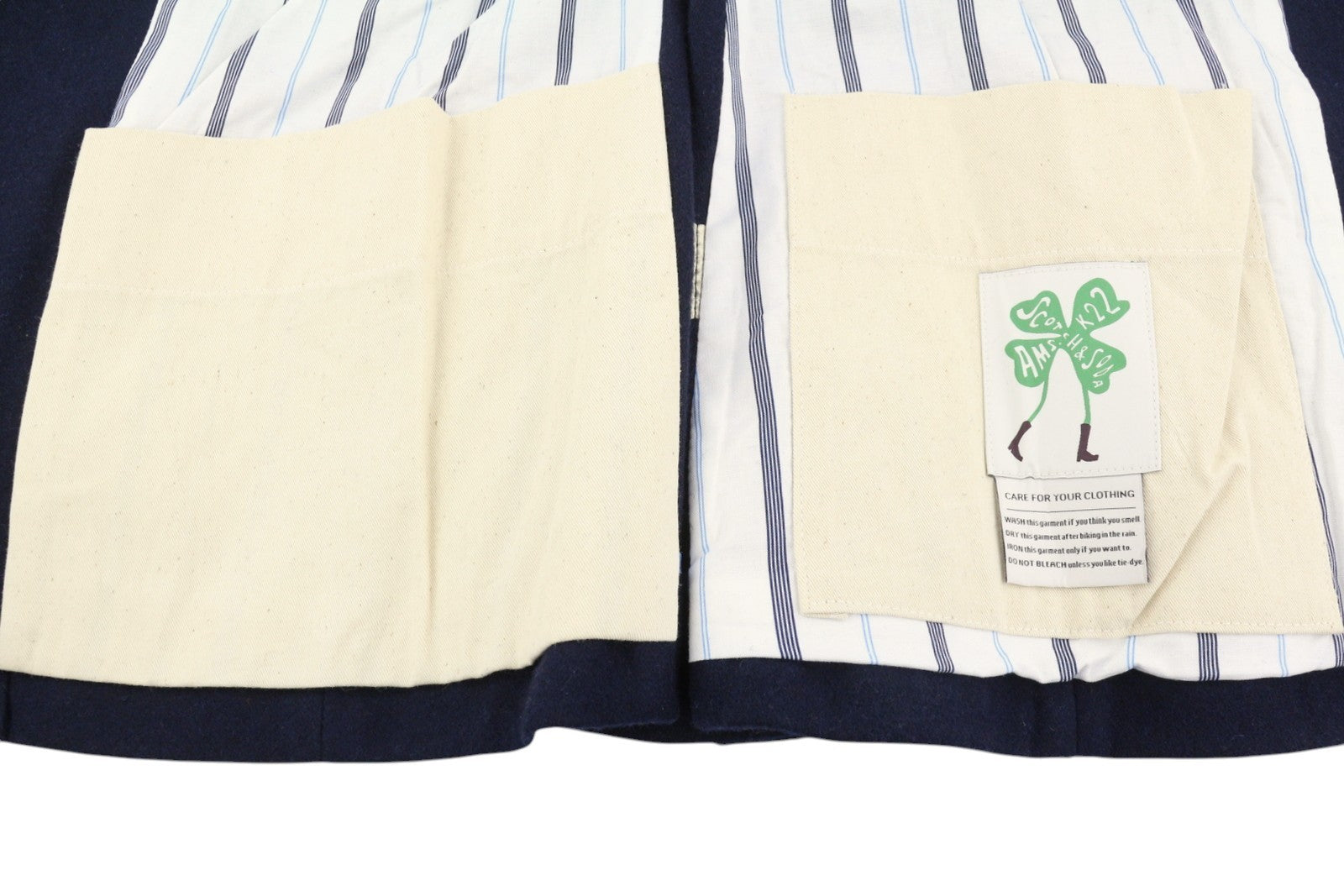 SCOTCH & SODA Men Blazer S Navy Blue Notch Half Lined 3 Buttons Single-Breasted