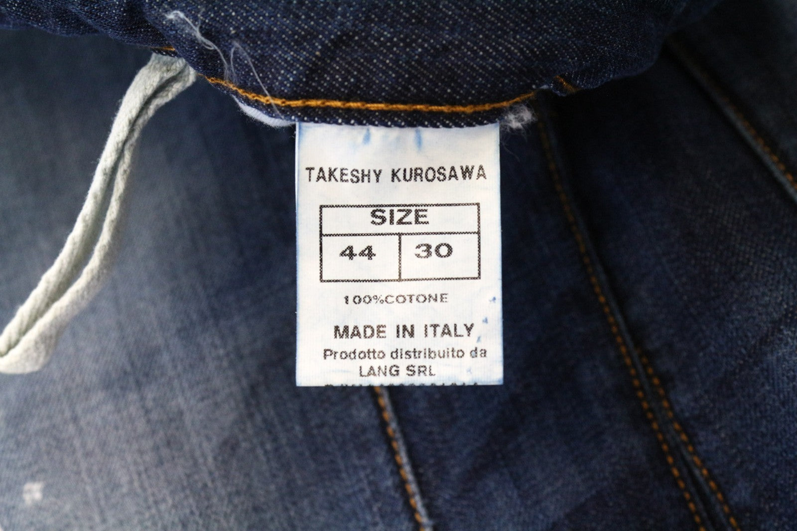 TAKESHY KUROSAWA TK55P vyriški džinsai W30 mėlyni, siaurėjantys, apdriskę, sagomis 