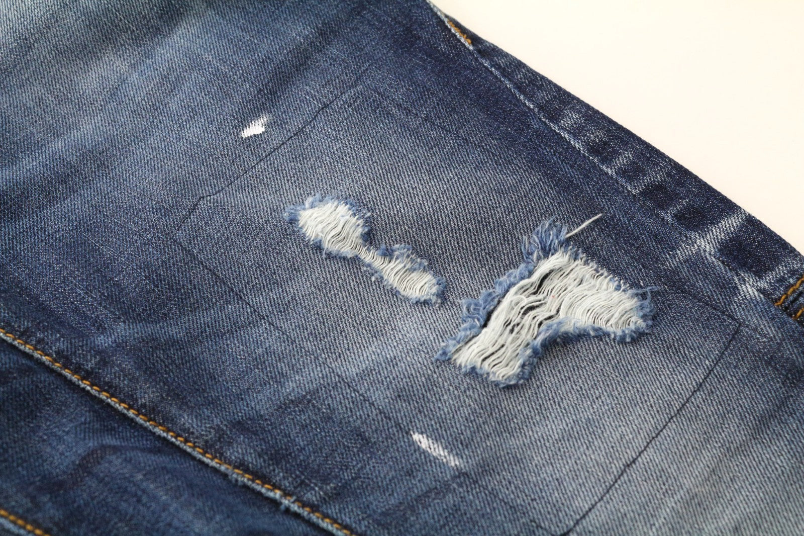 TAKESHY KUROSAWA TK55P vyriški džinsai W30 mėlyni, siaurėjantys, apdriskę, sagomis 