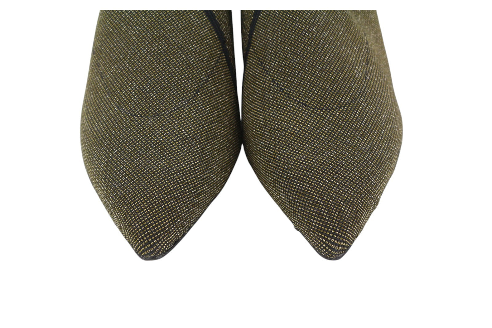 EMPORIO ARMANI X3M257 Women Heels EU37 Brown Glitter Pointed Ankle