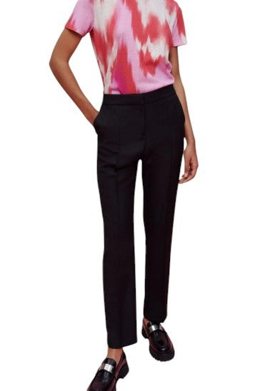 MAJE Pilar Women Trousers 40 L Black Tailored Zip Fly Classic RRP295