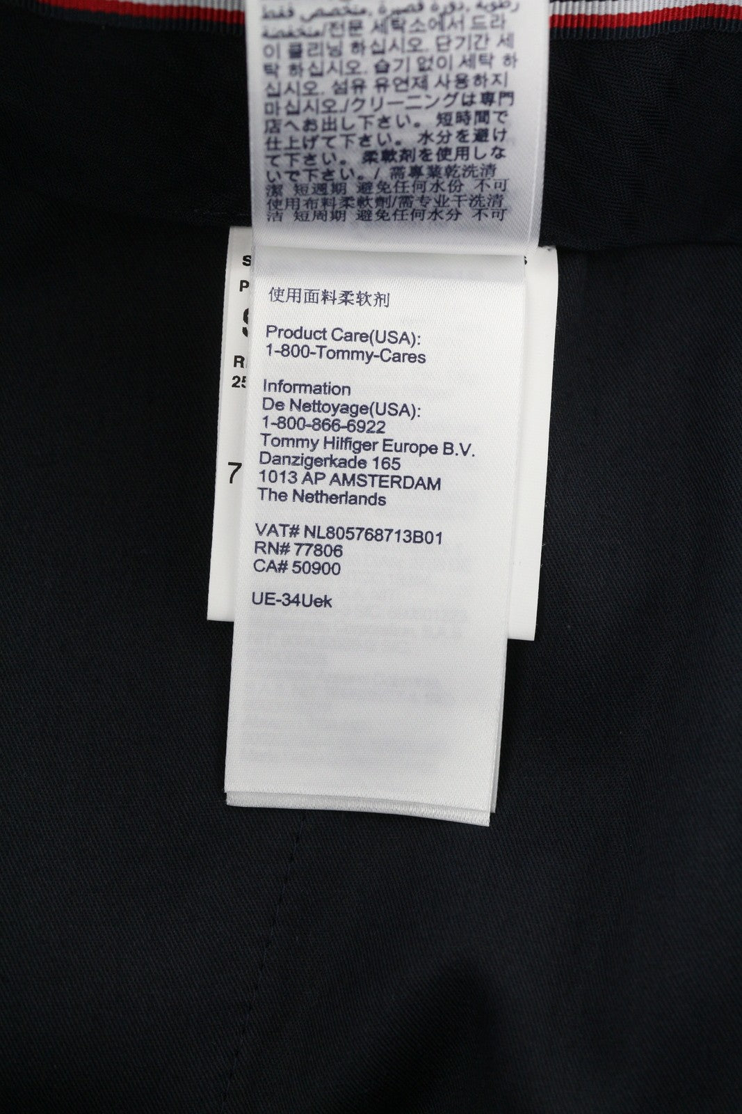 TOMMY HILFIGER Men Trousers W31 Blue Melange Wool Silk Slim Fit Zip