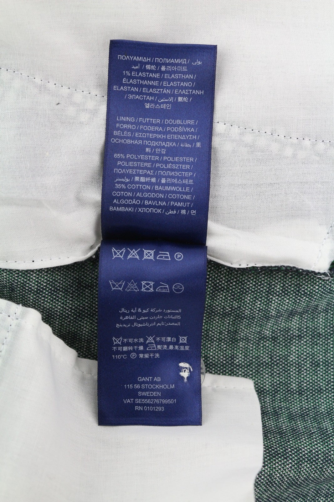 GANT Preppy Check Cigarette Women Trousers EU36 Green Cropped Slim