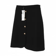 CLAUDIE PIERLOT Manue Women Skirt 1 S Black Golden Buttons Knitted RRP165
