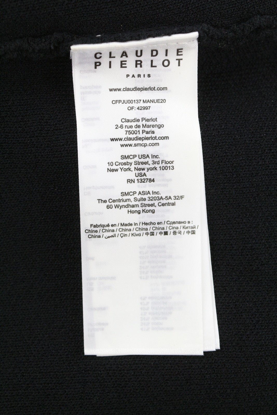 CLAUDIE PIERLOT Manue Women Skirt 1 S Black Golden Buttons Knitted RRP165