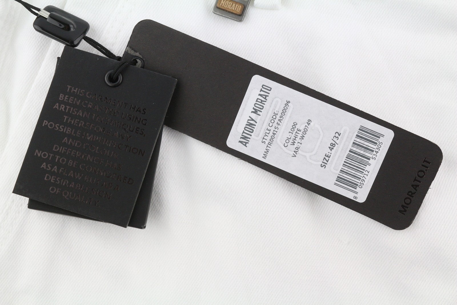 ANTONY MORATO Prince Men Trousers W32 White Linen Loose Button Fly