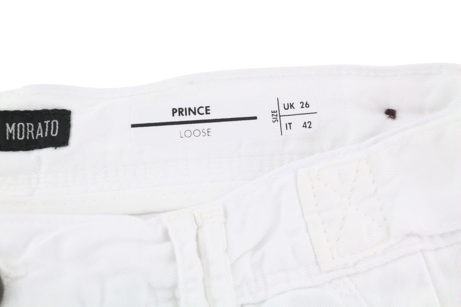ANTONY MORATO Prince Men Trousers W26 White Linen Loose Button Fly