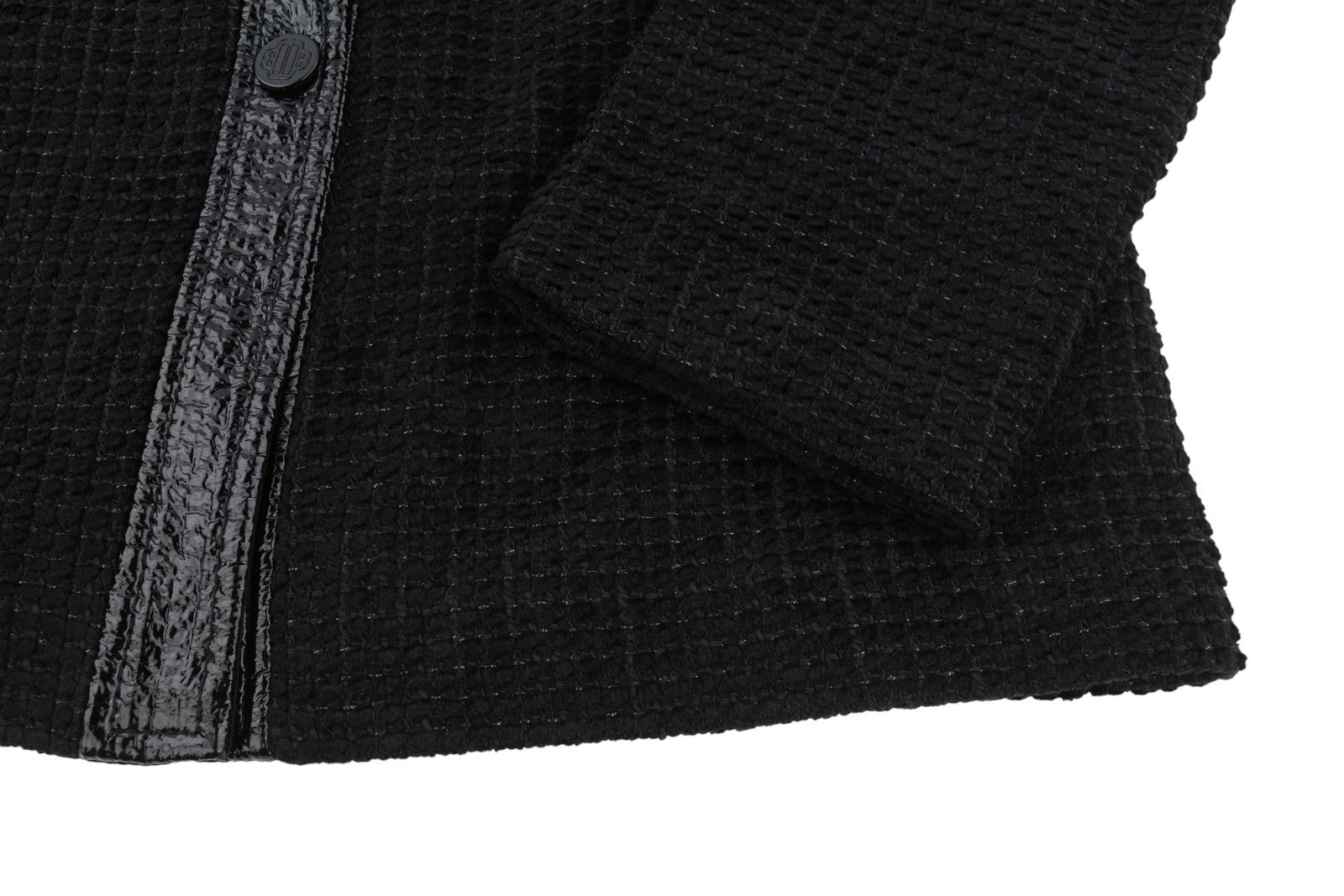 MAJE Rinili Women Dress 34 XS Black Contrast Trim Shiny 3/4 Sleeve RRP567