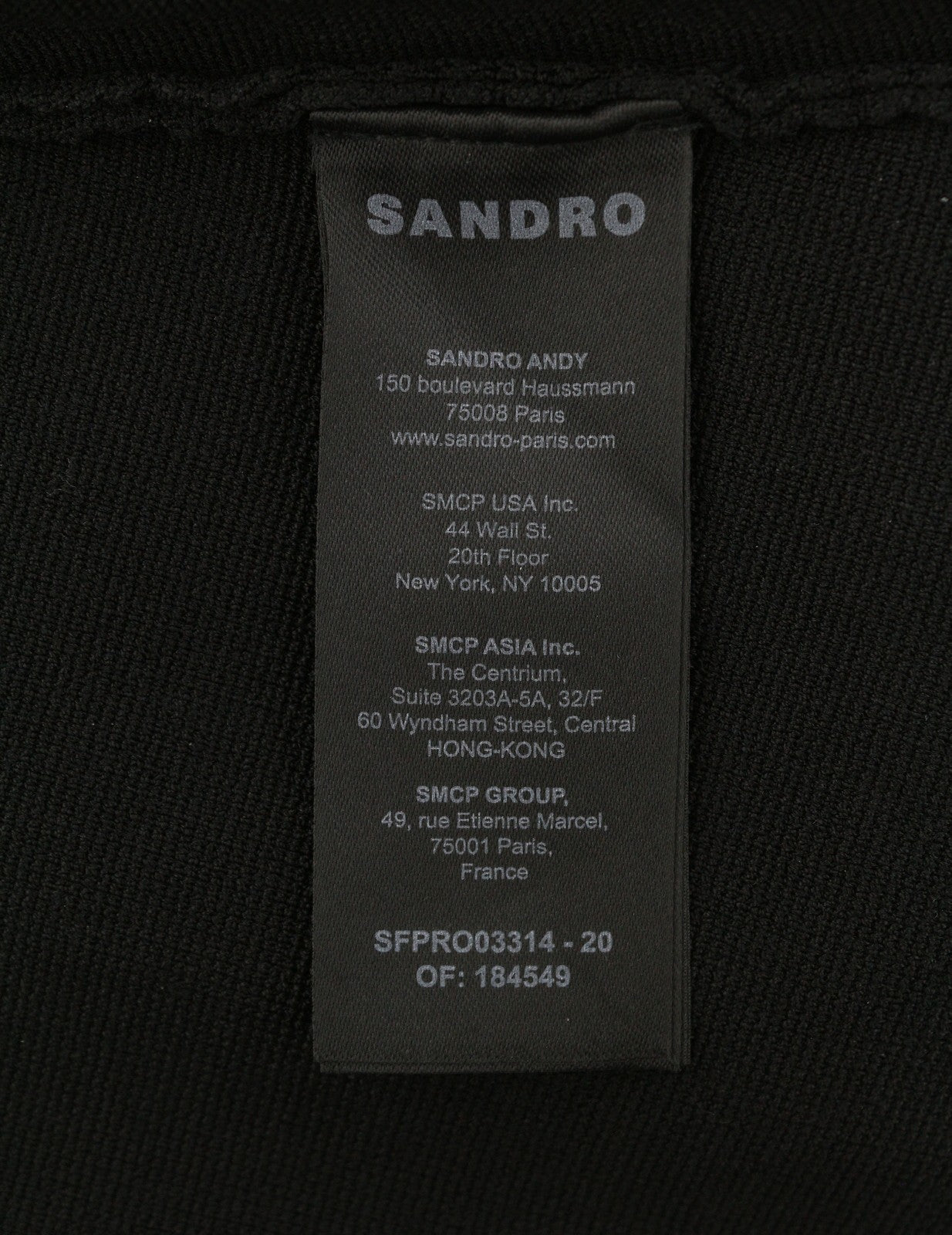 SANDRO Nourit Women Dress 38 M Black Square Neckline Rhinestones Hems RRP325