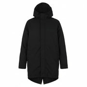 SCOTCH & SODA Men Jacket M Black Double Hood Lightweight Mid-Length Parka