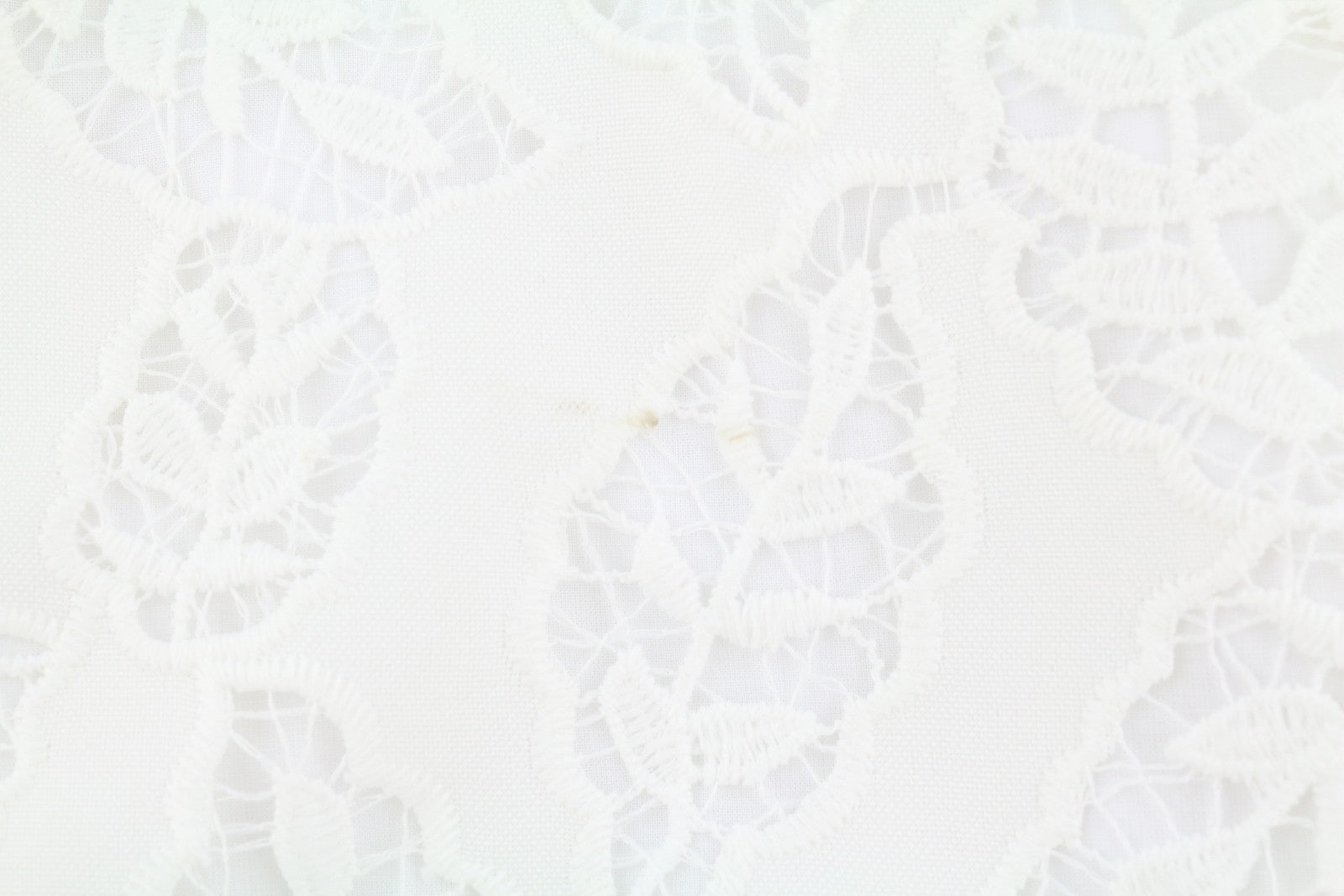 SANDRO Women Dress 36 S White Perforated Lace Snap Buttons 3/4 Sleeves