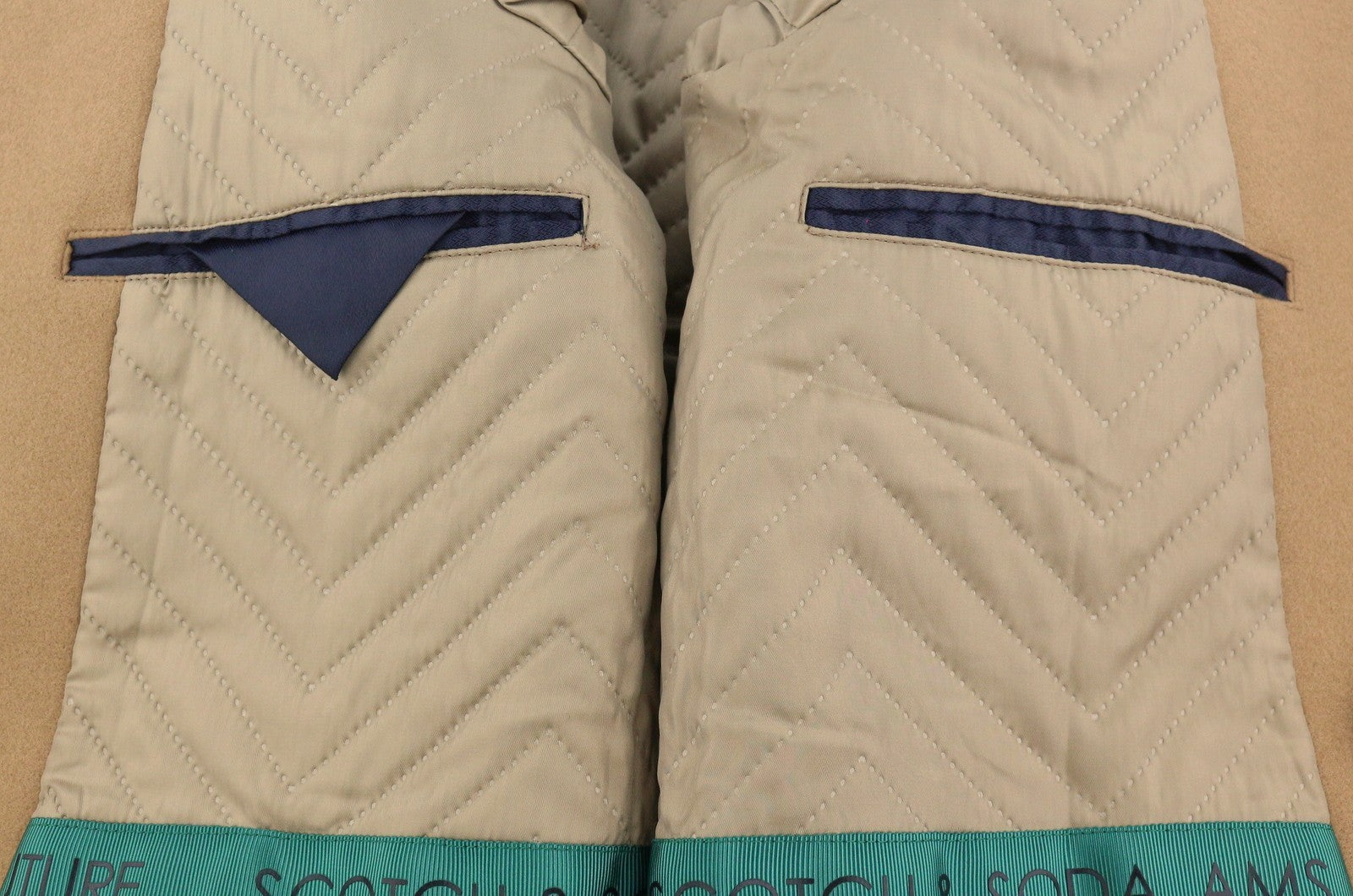 SCOTCH & SODA Men Coat M Brown Double Breasted Peak Lapel Mid-Length